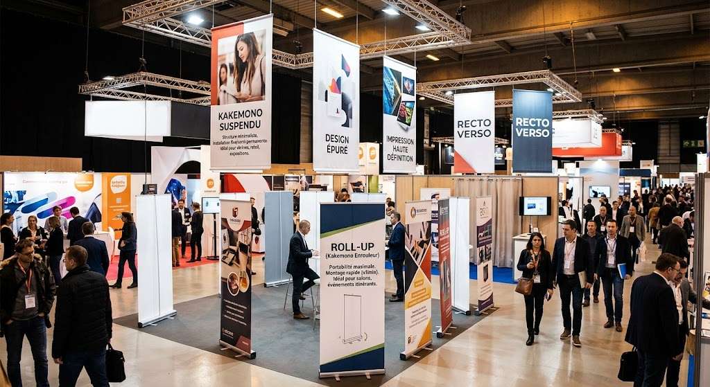 Kakemono publicitaire, suspendu ou enrouleur : comment choisir